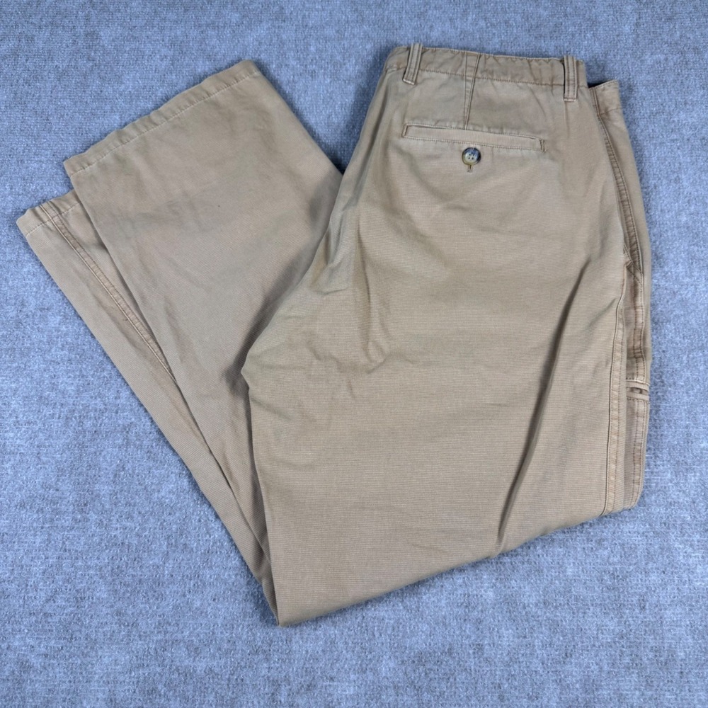 Carbon 2 Cobalt‎ Utility Pants Mens 38 Tan Khaki Cotton Straight Leg Ribbed